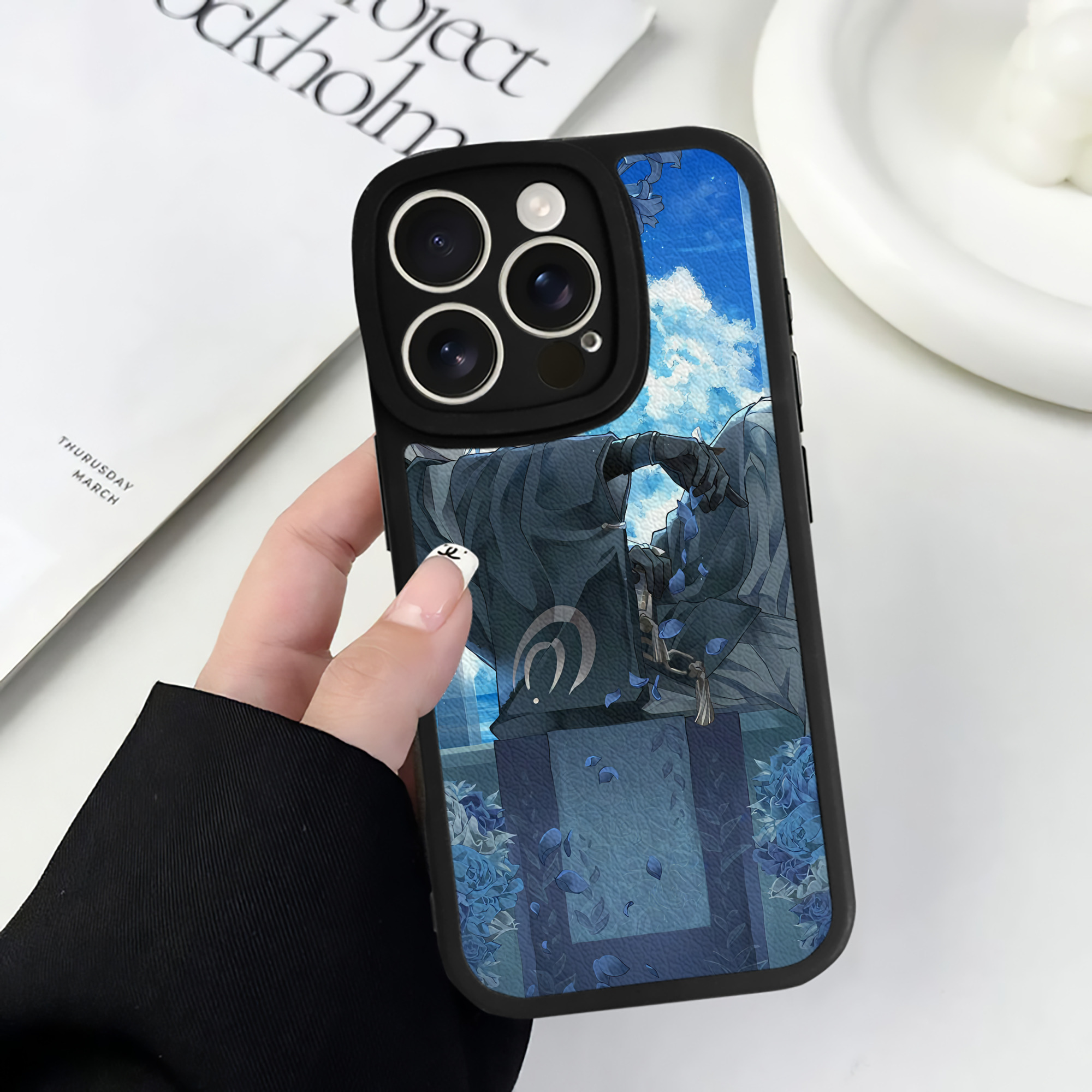 （画像用） 刀剣乱舞 Touken Ranbu 【iPhone 16シリーズ対応】シリコンスマホケース（レザー調） 材質：シリコン